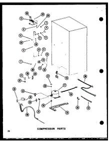 Compressor Parts (Sri19c-C / P73320-54Wc) (Sri19c-A / P73320-54Wa) (Sri19c-G / P73320-54Wg) (Sri19c / P73320-54W) (Sri19c-L / P73320-54Wl) (Sdi22c-C / P73320-53Wc) (Sdi22c / P73320-53W) (Sdi22c-A / P73320-53Wa) (Sdi22c-L / P73320-53Wl) (Sdi22c-G / P73320-53Wg) (Sdi25c-C / P733 parts for Amana Side-By-Side Refrigerator SDI22C-P73900-6W from AppliancePartsPros.com