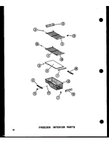 Freezer Interior Parts (Sri19c-G / P73900-5Wg) (Sri19c-A / P73900-5Wa) (Sri19c-C / P73900-5Wc) (Sri19c-L / P73900-5Wl) (Sri19c / P73900-5W) (Sdi22c-C / P73900-6Wc) (Sdi22c / P73900-6W) (Sdi22c-A / P73900-6Wa) (Sdi22c-L / P73900-6Wl) (Sdi22c-G / P73900-6Wg) (Sdi25c-C / P73900-7 parts for Amana Side-By-Side Refrigerator SDI22C-P73900-6W from AppliancePartsPros.com