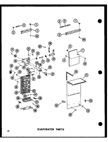 Evaporator Parts parts for Amana Side-By-Side Refrigerator SDI22D-P73900-16W from AppliancePartsPros.com