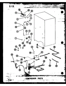 Compressor Parts parts for Amana Side-By-Side Refrigerator SDI22E-1-G-P74870-17WG from AppliancePartsPros.com