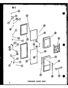 Freezer Door Assy parts for Amana Side-By-Side Refrigerator SDI22E-L-P74870-6WL from AppliancePartsPros.com