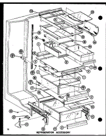 Refrigerator Accessory parts for Amana Side-By-Side Refrigerator SDI22F-L-P7700005WL from AppliancePartsPros.com