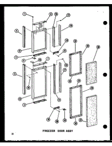 Freezer Door Assy (Sdi25w-Ag / P73320-19Wg) (Sdi25w-L / P73320-19Wl) (Sdi25w-A / P73320-19Wa) (Sdi25w / P73320-19W) (Sdi25w-C / P73320-19Wc) (Sdi22w-C / P73320-22Wc) (Sdi22w / P73320-22W) (Sdi22w-A / P73320-22Wa) (Sdi22w-L / P73320-22Wl) (Sdi22w-Ag / P73320-22Wg) (Sri19w-C / P parts for Amana Side-By-Side Refrigerator SDI22W-AG-P73320-22WG from AppliancePartsPros.com