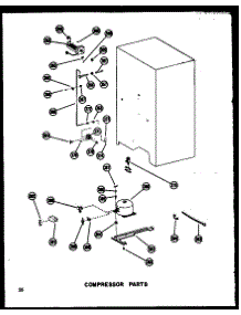 Compressor Parts parts for Amana Side-By-Side Refrigerator SDI25A-P60350-14W from AppliancePartsPros.com