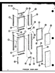 Freezer Door Assy parts for Amana Side-By-Side Refrigerator SDI25E-G-P74870-7WG from AppliancePartsPros.com