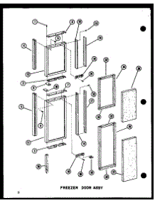 Freezer Door Assy parts for Amana Side-By-Side Refrigerator SDI25E-P74100-7W from AppliancePartsPros.com