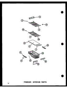 Freezer Interior Parts parts for Amana Side-By-Side Refrigerator SDI25E-P74100-7W from AppliancePartsPros.com