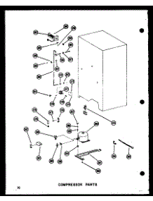 Compressor Parts parts for Amana Side-By-Side Refrigerator SDI25N-AG-P60201-64WG from AppliancePartsPros.com