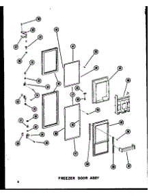 Freezer Door Assy parts for Amana Side-By-Side Refrigerator SDI25W-P60340-77W from AppliancePartsPros.com
