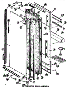 Refrigerator Door Assembly parts for Amana Side-By-Side Refrigerator SDI522F1-P7540017W from AppliancePartsPros.com