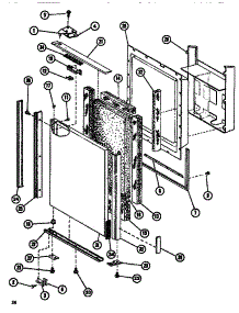 Upper Freezer Door Assembly parts for Amana Side-By-Side Refrigerator SDI522F1-P7642502W from AppliancePartsPros.com