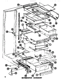 Refrigerator Accessory parts for Amana Side-By-Side Refrigerator SDI522F1-P7642502W from AppliancePartsPros.com