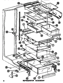 Refrigerator Accessory parts for Amana Side-By-Side Refrigerator SDI522F1-P7642504W from AppliancePartsPros.com