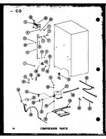 Compressor Parts parts for Amana Side-By-Side Refrigerator SDI525E-G-P74870-9WG from AppliancePartsPros.com