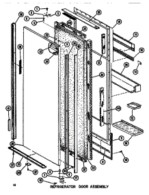 Refrigerator Door Assembly parts for Amana Side-By-Side Refrigerator SDI525F1-P7642501W from AppliancePartsPros.com