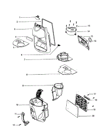 Cyclone parts for Eureka Upright Vacuum SE6240AT from AppliancePartsPros.com
