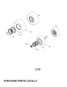 Wheels parts for Cub Cadet Front-Engine Lawn Tractor SERIES 1500 from AppliancePartsPros.com
