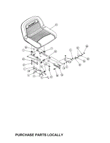 Adjustable Seat parts for Cub Cadet Front-Engine Lawn Tractor SERIES 1500 from AppliancePartsPros.com