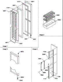 Freezer Door And Accessories parts for Amana Side-By-Side Refrigerator SG521SBL-P1197002WL from AppliancePartsPros.com