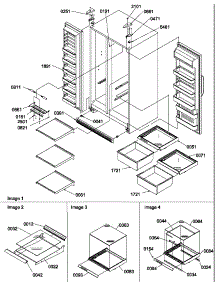 Refrigerator / Freezer Shelves, Lights, And Hinges parts for Amana Side-By-Side Refrigerator SG521SBL-P1197002WL from AppliancePartsPros.com