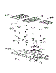 Maintop Components parts for Thermador Gas Cooktop SGCS355RS from AppliancePartsPros.com