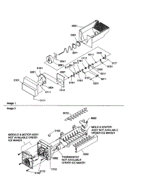 Ice Bucket Auger / Icemaker parts for Amana Side-By-Side Refrigerator SGD26VL-P1315208WL from AppliancePartsPros.com