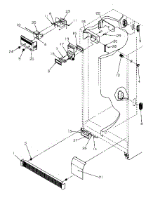 Refrigerator / Freezer Controls & Cabinet parts for Amana Side-By-Side Refrigerator SGD521SBL-P1197101WL from AppliancePartsPros.com
