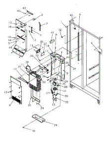 Evaporator And Air Handling parts for Amana Side-By-Side Refrigerator SGD521SBL-P1197101WL from AppliancePartsPros.com