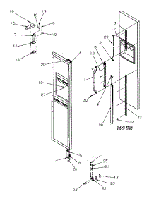 Freezer Door parts for Amana Side-By-Side Refrigerator SGD521SBW-P1197101WW from AppliancePartsPros.com