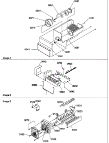 Ice Bucket Auger, Ice Maker And Ice Maker Parts parts for Amana Side-By-Side Refrigerator SGD521SBW-P1197102WW from AppliancePartsPros.com