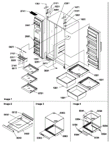 Refrigerator / Freezer Shelves, Lights, And Hinges parts for Amana Side-By-Side Refrigerator SGD521SW-P1197103WW from AppliancePartsPros.com