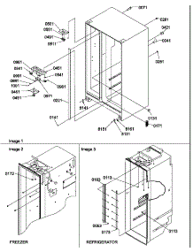 Cabinet Parts parts for Amana Side-By-Side Refrigerator SGD521SW-P1197103WW from AppliancePartsPros.com