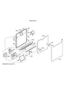 Door / Dispenser parts for Bosch Dishwasher SHE53TL2UC/01 from AppliancePartsPros.com
