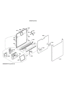 Door / Dispenser parts for Bosch Dishwasher SHE53TL2UC/02 from AppliancePartsPros.com