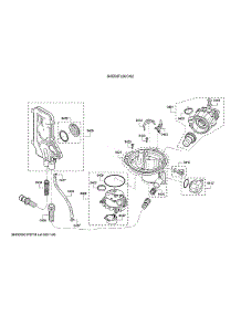 Water Inlet System / Heat Pump / Sump parts for Bosch Dishwasher SHE53TL2UC/02 from AppliancePartsPros.com
