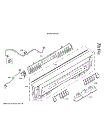Facia Panel / Controller Unit parts for Bosch Dishwasher SHE53TL2UC/07 from AppliancePartsPros.com