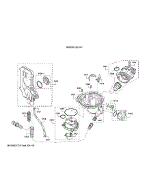Water Inlet System / Heat Pump / Sump parts for Bosch Dishwasher SHE53TL2UC/07 from AppliancePartsPros.com