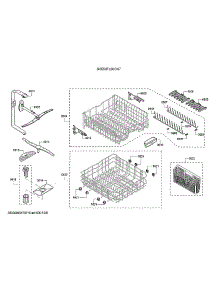 Spray Arms / Racks parts for Bosch Dishwasher SHE53TL2UC/07 from AppliancePartsPros.com