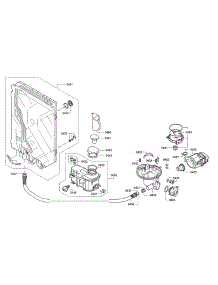 Water Inlet & Softener / Sump parts for Bosch Dishwasher SHE68E05UC/25 from AppliancePartsPros.com