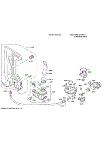 Water Inlet / Heat Pump / Sump parts for Bosch Dishwasher SHE9ER55UC/50 from AppliancePartsPros.com