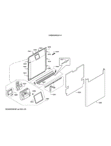 Door / Dispenser parts for Bosch Dishwasher SHEM63W52N/10 from AppliancePartsPros.com