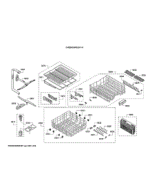 Upper & Lower Spray Arm / Racks parts for Bosch Dishwasher SHEM63W52N/10 from AppliancePartsPros.com