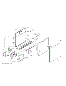 Door / Dispenser parts for Bosch Dishwasher SHEM63W55N/13 from AppliancePartsPros.com