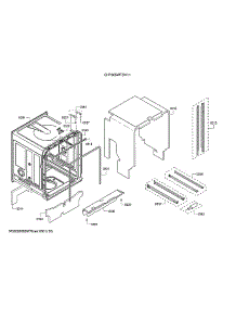 Tub / Trim parts for Bosch Dishwasher SHP865WF5N/11 from AppliancePartsPros.com