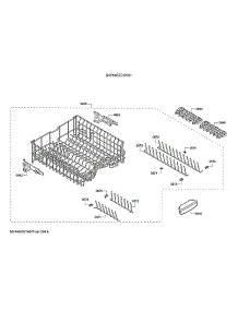 Upper Racks parts for Bosch Dishwasher SHP865ZD5N/01 from AppliancePartsPros.com