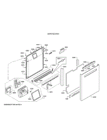 Door / Dispenser parts for Bosch Dishwasher SHP878ZD5N/01 from AppliancePartsPros.com