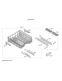 Upper Rack / Rack Handle parts for Bosch Dishwasher SHP878ZD5N/01 from AppliancePartsPros.com