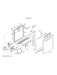 Door / Dispenser parts for Bosch Dishwasher SHP878ZD5N/18 from AppliancePartsPros.com