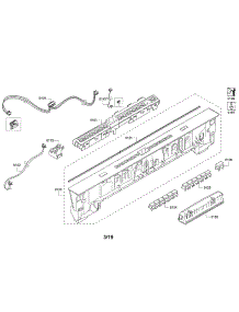 Fascia Panel / Controller Unit parts for Bosch Dishwasher SHPM65W55N/10 from AppliancePartsPros.com