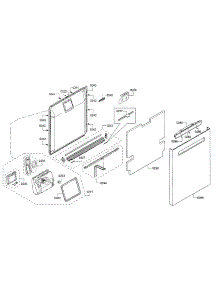 Door / Dispenser parts for Bosch Dishwasher SHPM65W55N/10 from AppliancePartsPros.com